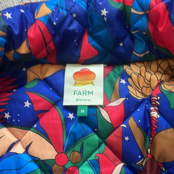 Farm Rio Reversible Crochet Puffer Jacket - Picture 3 of 15